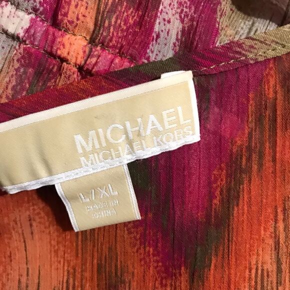 Michael Michael Kors Orange Cover-Up Top Size L/LX - Picture 7 of 7